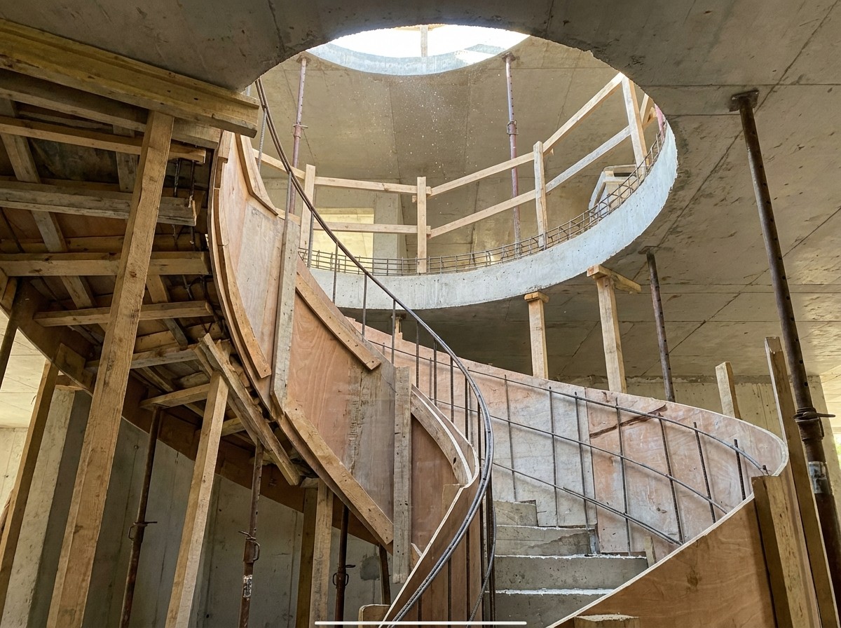 Escada helicoidal em betão