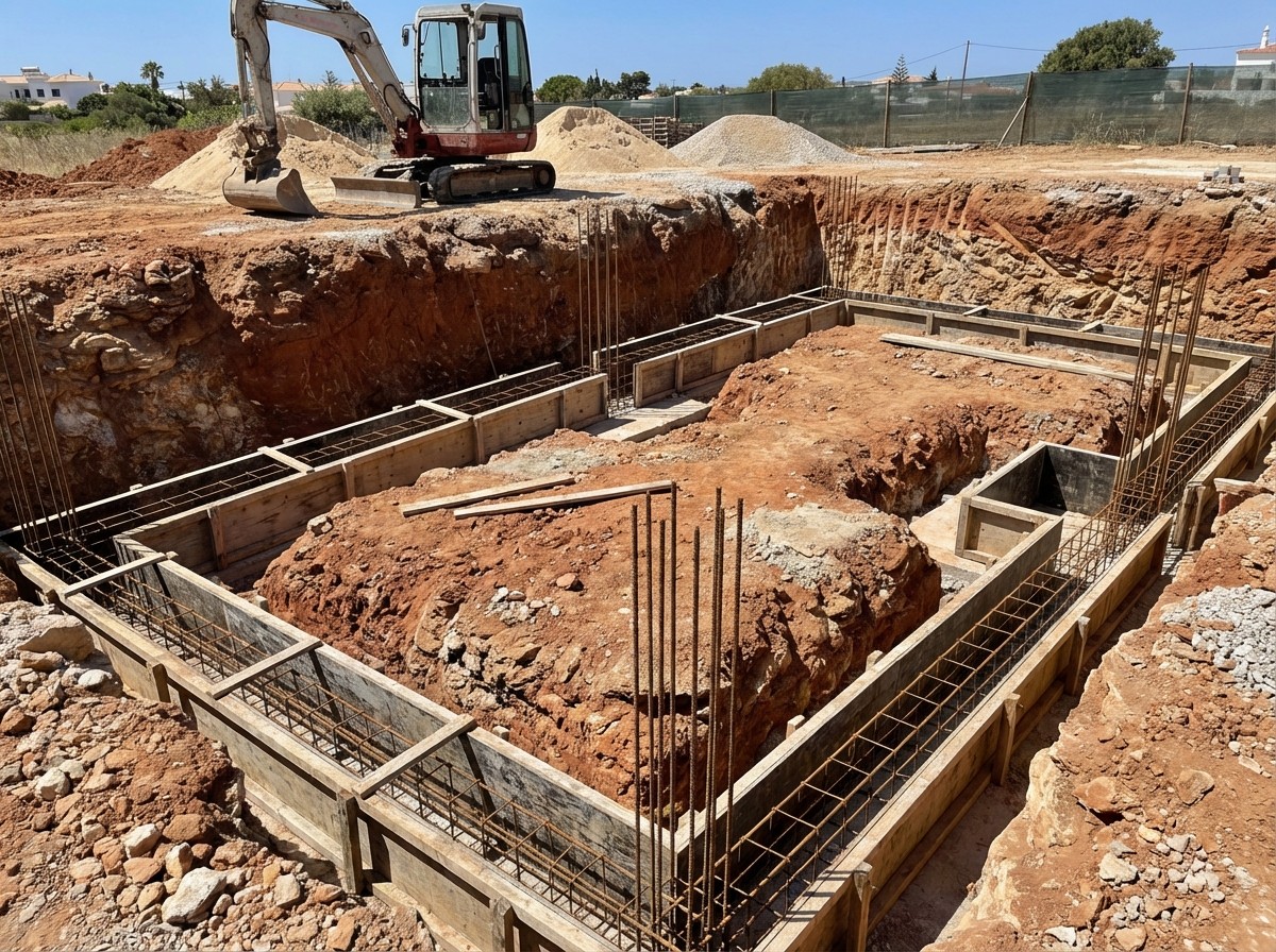 Cofragem fundacoes caves - Cofragem Algarve