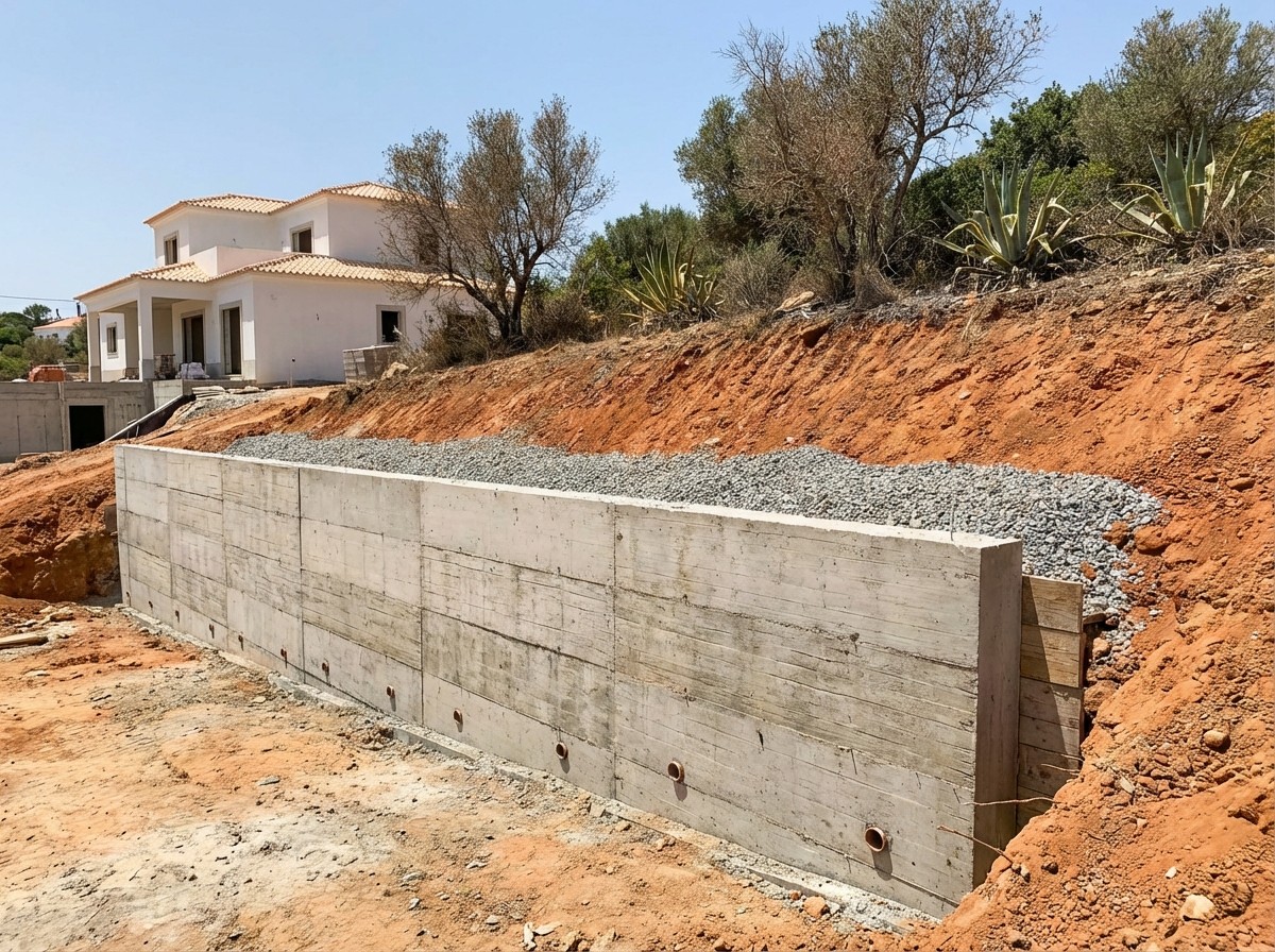 Muro de contenção de terras